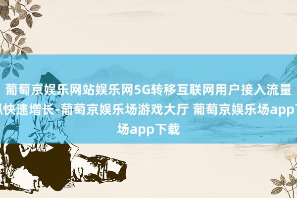 葡萄京娱乐网站娱乐网5G转移互联网用户接入流量保抓快速增长-葡萄京娱乐场游戏大厅 葡萄京娱乐场app下载